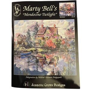 Marty Bell Mendocino Twilight Cross Stitch Chart Jeanette Crews 14ct Aida Fabric